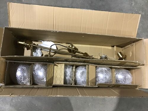 6-Globe Gold Light Bar - Lot 792