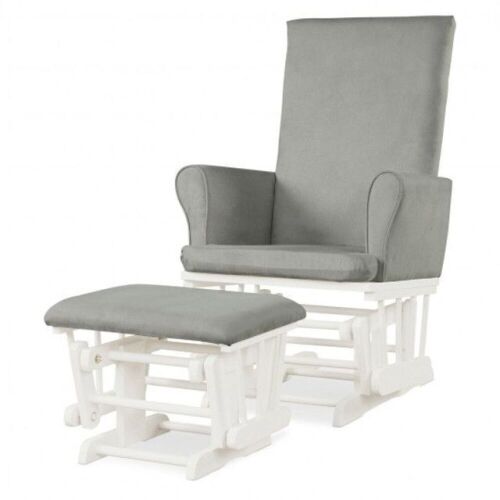 Wooden Baby Nursery Glider And Ottoman Cushion Set - Lot 206