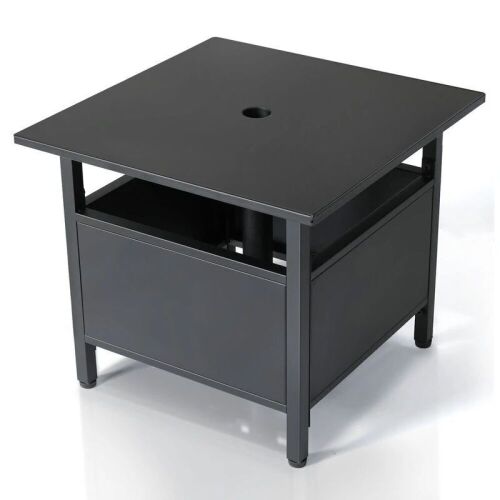 Patio Side Table with Umbrella Base - Lot 1117
