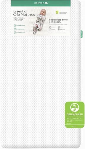 Newton Baby Essential Crib Mattress and Toddler Bed, Washable, 2-Stage, Removable Cover Included, White  - Lot 529