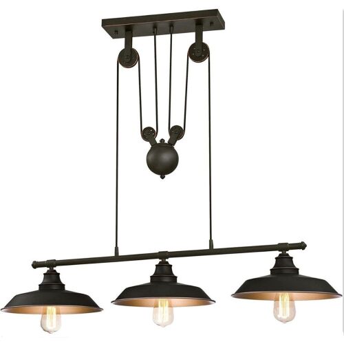 Three-Head Pulley Pendant Light - Lot 913