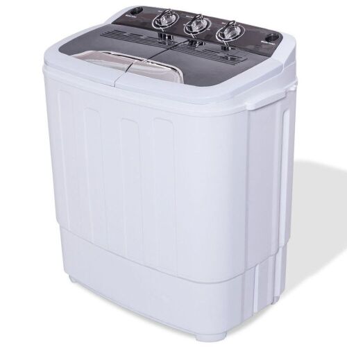 8 Lbs Compact Mini Twin Tub Washing Spinner Machine  - Lot 460