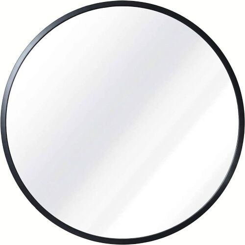 27.5'' Modern Metal Wall-Mounted Round Mirror - Lot 465