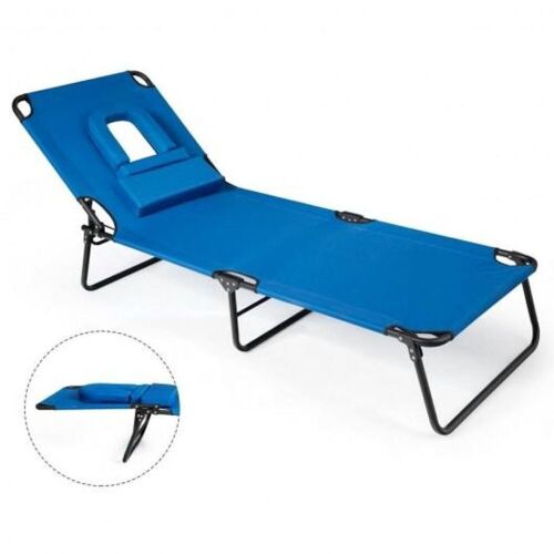 Folding Chaise Lounge Chair  - Lot 470