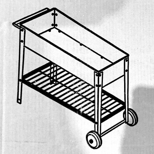 Planter with Wheels - Black - Lot 876