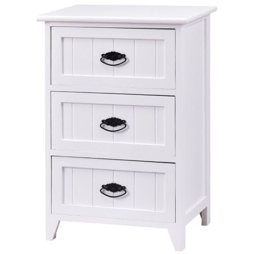 Wooden Nightstand with 3 Drawers - Lot 943