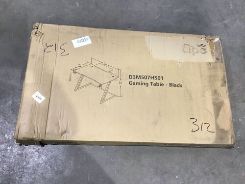Computer Gaming Home Offic Desk Table with Monitor Shelf, Cup Holder, 40 inch - Lot 1067