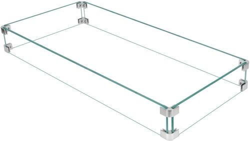 Fire Pit Glass Wind Guard - Lot 609
