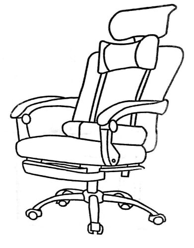 Office/Gaming Desk Chair - Black - Lot 594