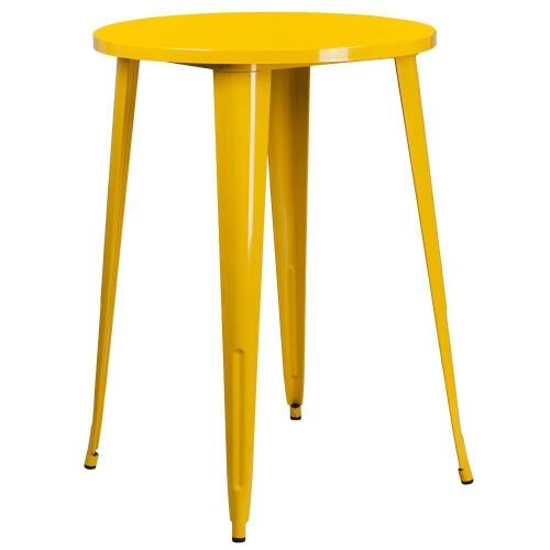 30" Yellow Metal Bar Table - Lot 555