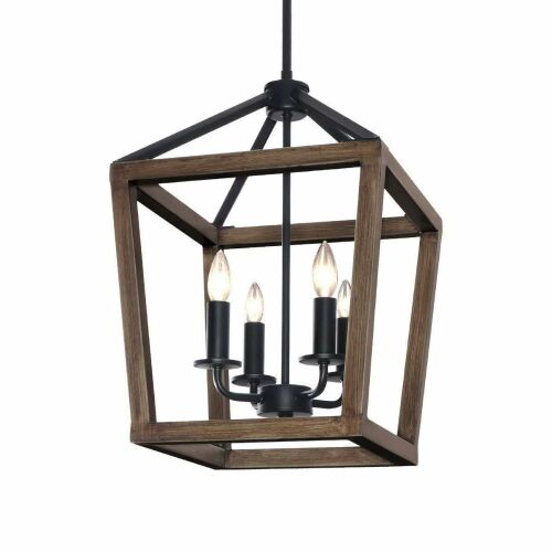 4-Light Rustic Metal Chandelier - Lot 542