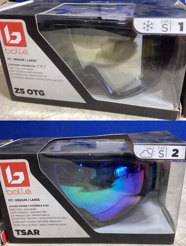 Lot of (2) Bollé Snow Goggles  - Medium/Large Fit - Lot 1141