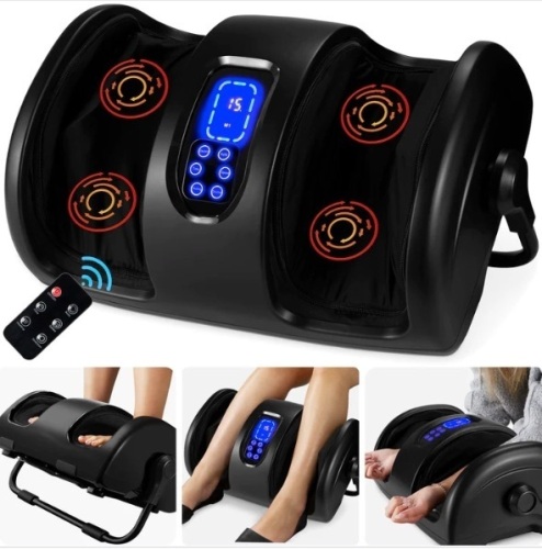 Reflexology Shiatsu Foot Massager w/ High-Intensity Rollers, Remote Control, Appears New, Powers On - Lot 133