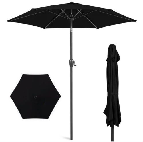 Outdoor Market Patio Umbrella w/ Push Button Tilt, Crank Lift - 7.5ft, Ecommerce Return - Lot 134
