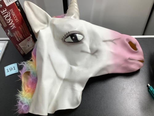 Rubber Unicorn Mask, Appears New - Lot 191