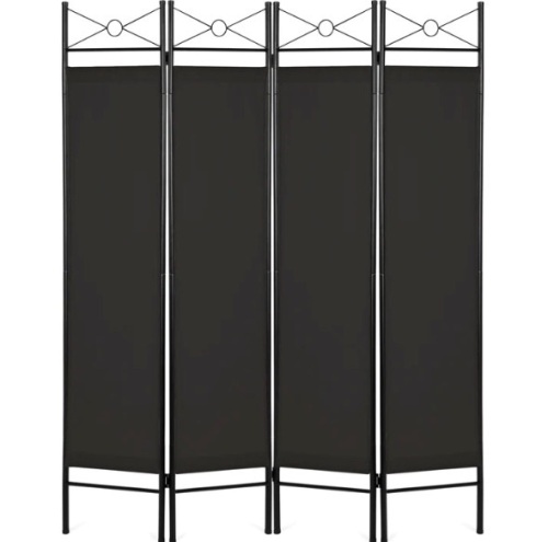 4-Panel Folding Privacy Screen Room Divider Decoration Accent, 6ft, Appears New - Lot 163