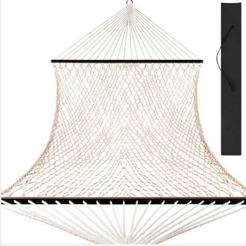Cotton Rope 2-Person Double Hammock w/ Spreader Bars, Carrying Case, Appears New - Lot 107