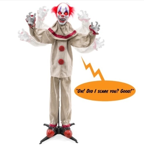 Scary Harry the Motion Activated Animatronic Killer Clown Halloween Prop, Appears New - Lot 234