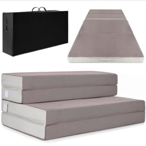 Folding Portable Mattress Topper w/ Plush Foam - 4in, Appears New - Lot 291