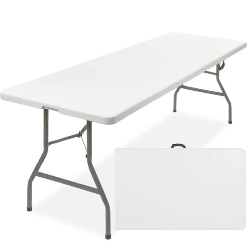 8ft Portable Folding Plastic Dining Table w/ Handle, Lock, Appears New - Lot 384