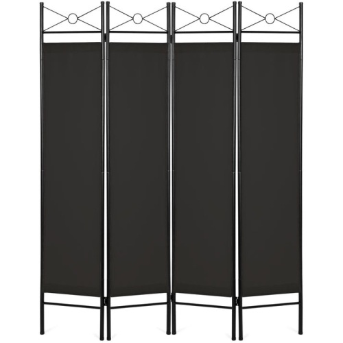 4-Panel Folding Privacy Screen Room Divider Decoration Accent, 6ft - Lot 6