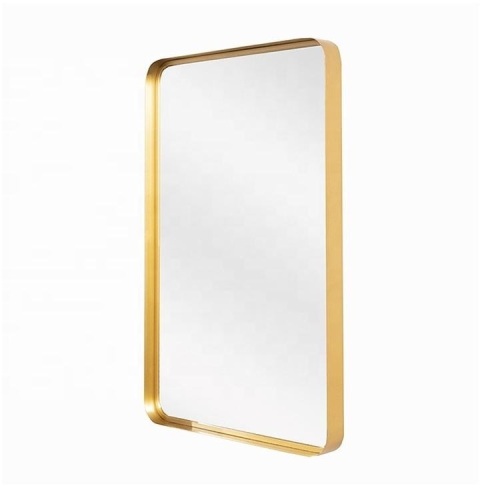 Mayco Bathroom Decorative Cosmetic Mirror Abstract Rose Gold Antique Framed Wall Mirror - Lot 187