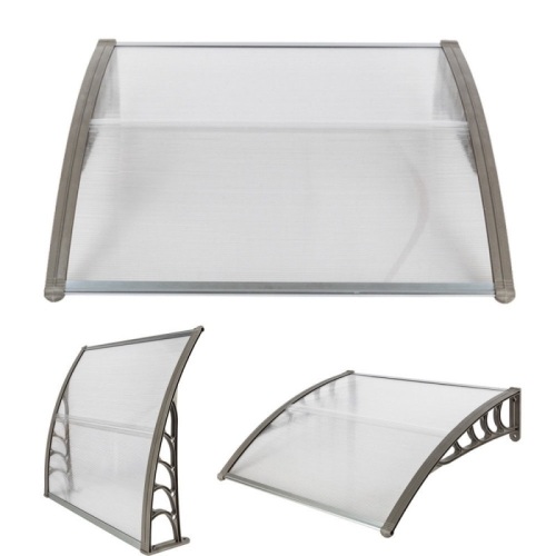 40x30" Overhead Door Window Outdoor Awning Silver & Gray Bracket - Lot 220