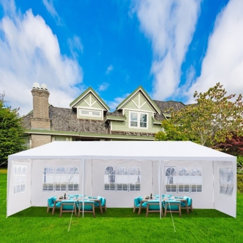 10'x30' Party Wedding Tent Outdoor Gazebo canopy Tent White 5 Sidewalls - Lot 227