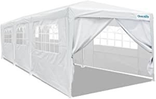 10' x 30' Party Tent Gazebo Wedding Canopy BBQ Shelter Pavilion with Removable Sidewalls & Elegant Church - Lot 232