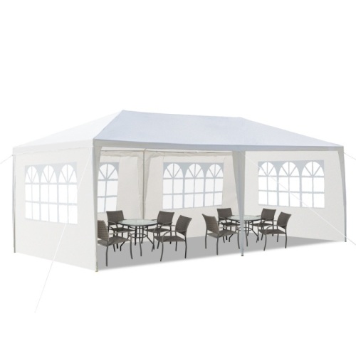 10' x 20' Party Tent Wedding Canopy Gazebo Wedding Tent Pavilion with 4 Side Walls - Lot 233