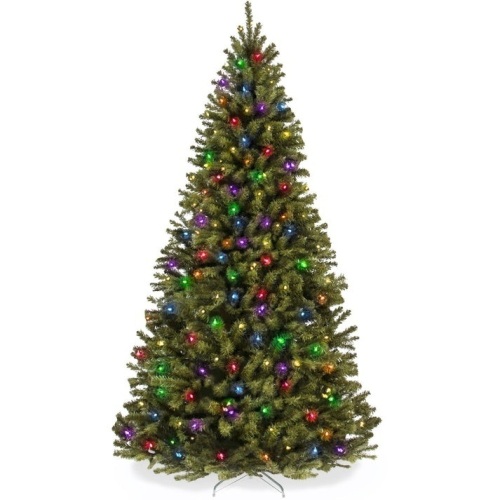 Pre-Lit Artificial Spruce Christmas Tree w/ Multicolored Lights - Lot 271