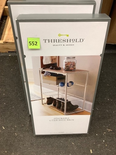 Stackable 4-Tier Shoe Rack - Lot 552