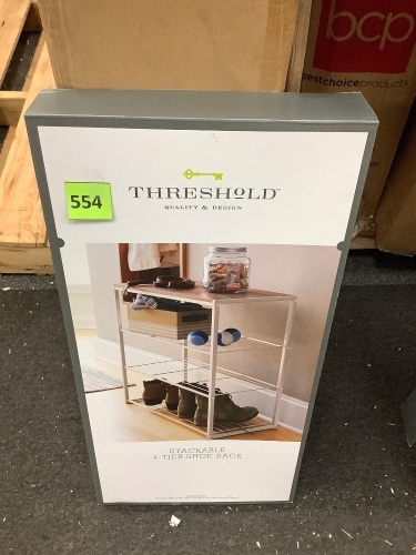 Stackable 4-Tier Shoe Rack - Lot 554