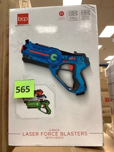 Set of 4 Infrared Laser Tag Guns and Vests for Kids & Adults - Lot 565