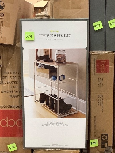 Stackable 4-Tier Shoe Rack - Lot 574