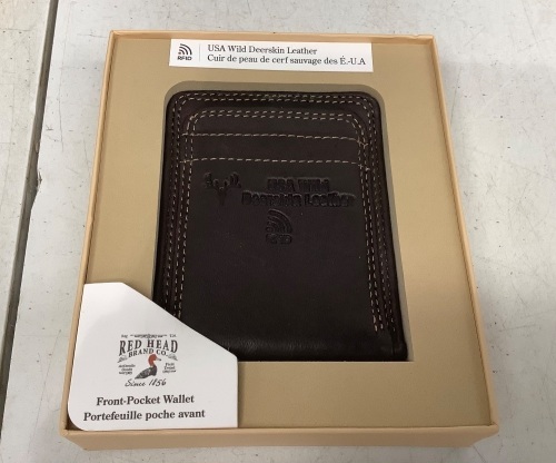 Wild Deerskin Leather Front-Pocket Wallet - Lot 105