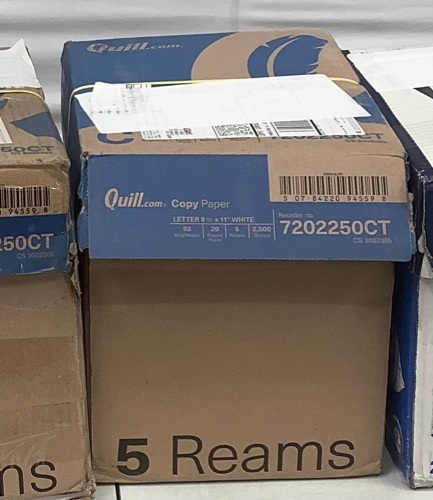 Case of (5) Reams 8.5"x11" Letter Office Paper - Lot 247