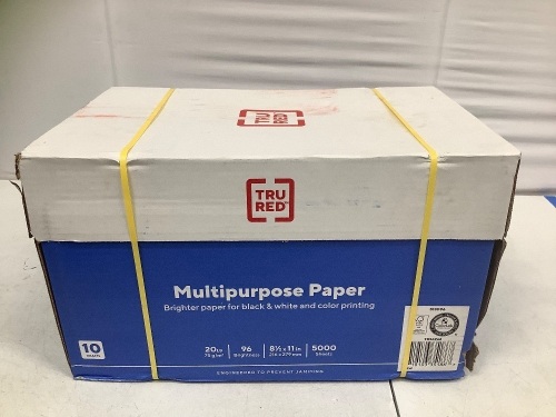 Case of (10) Reams 8.5"x11" Letter Office Paper - Lot 289