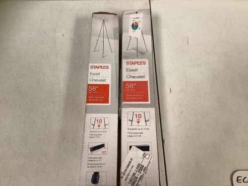 Lot of (2) 52" Aluminum Easels - Lot 317