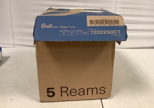 Case of (5) Reams 8.5"x11" Letter Office Paper - Lot 363