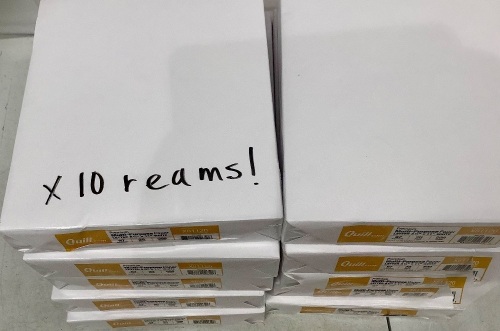 Lot of (10) Reams 8.5"x11" Letter Office Paper - Lot 366
