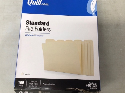 Quill Standard File Folders - Lot 380