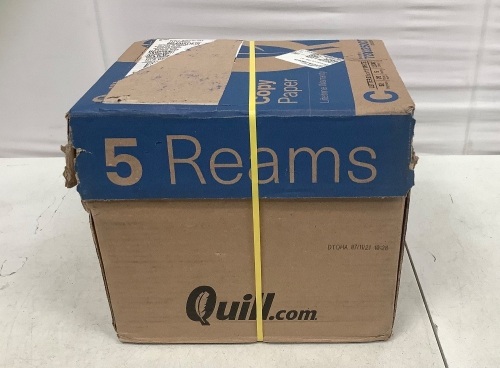 Case of (5) Reams 8.5"x11" Letter Office Paper - Lot 295