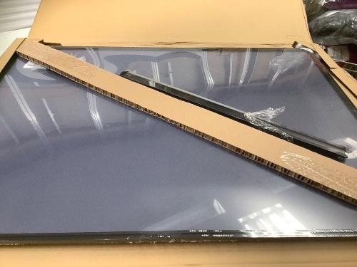 4'x3' Standard Melamine Whiteboard w/ Black Aluminum Frame - Lot 57