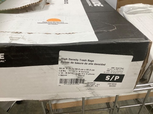 Case of (1000) Small High Density Trash Bags - Lot 199