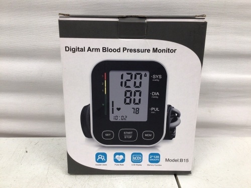 Digital Arm Blood Pressure Monitor - Lot 440