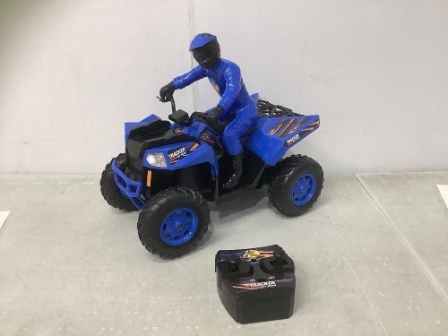 RC Fourwheeler w/ Man, Blue  - Lot 334