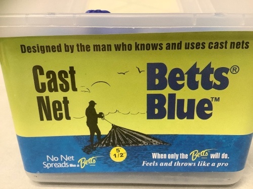 Betts Blue, Cast Net, 5' x 1/2" - Lot 348