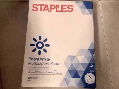 Case of (10) Reams 8.5"x11" Letter Office Paper - Lot 215