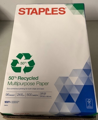 Case of (5) Reams 11"x17" Tabloid Office Paper - Lot 221